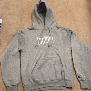 Gray 'Crooks & Castles' Pullover Hoodie
